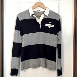 Lacoste Blue/Gray Polo Long Sleeve 40